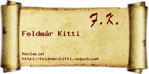 Feldmár Kitti névjegykártya